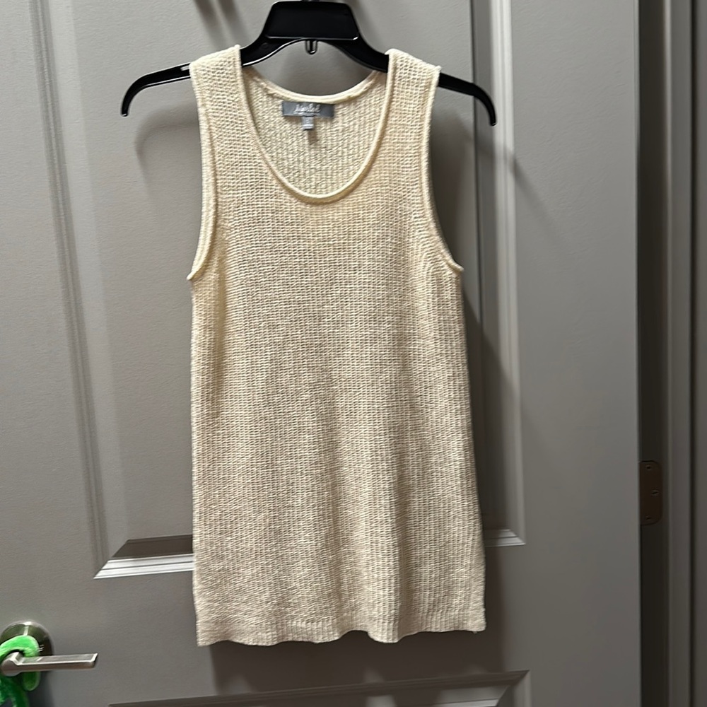 Marled brand crocheted long tank/mini dress. Cream. Perfect condition!